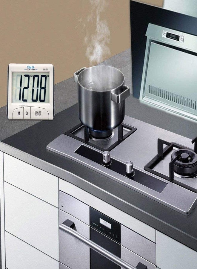 TASKHOUSE Digital Kitchen Timer with Large Display, Loud Alarm, Magnetic Back, Stand & Stopwatch for Cooking - Image 5